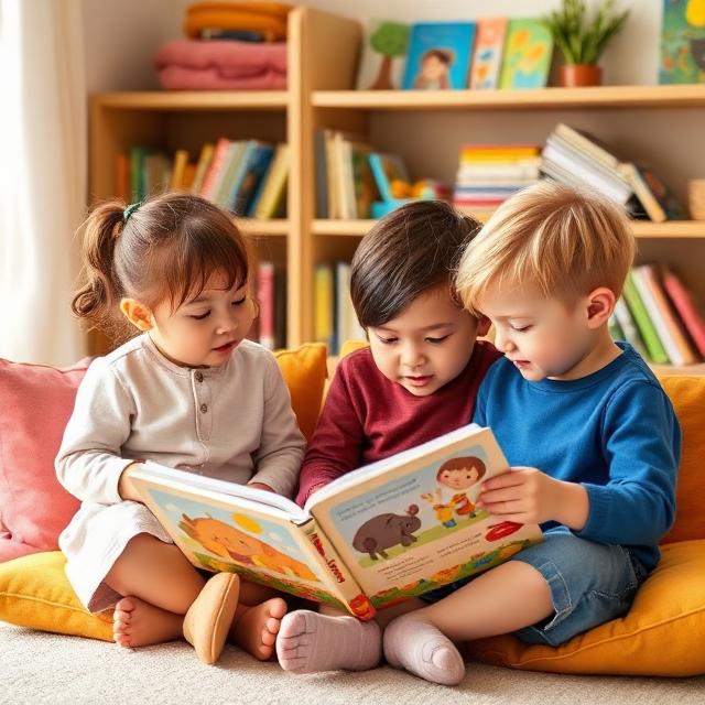 Children reading together
